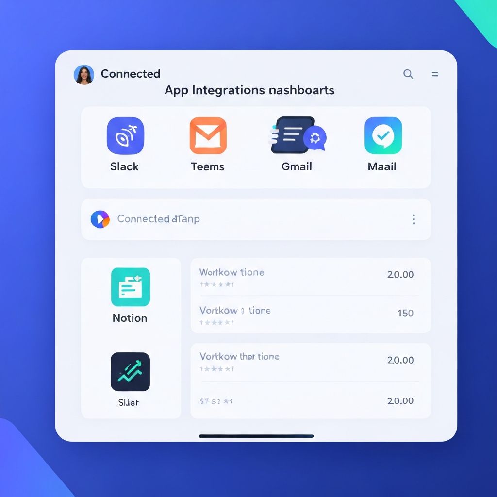 Intégrations workflow - Slack, Teams, Email connectés
